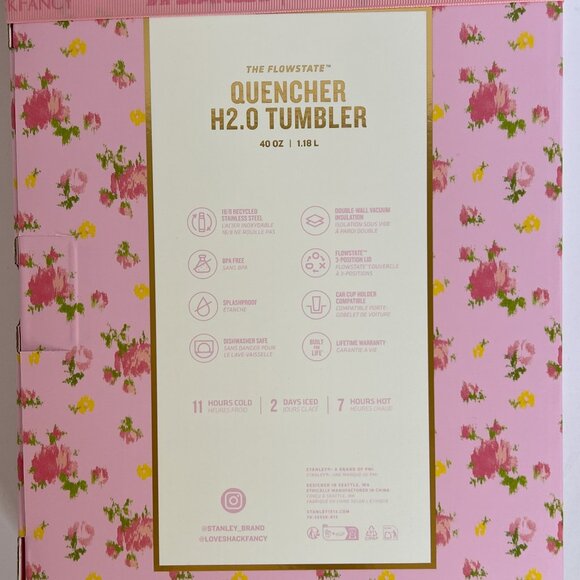 STANLEY X LOVESHACKFANCY 40oz Quencher Ibiza Sunset NEW w/Box Limited Edition - Picture 15 of 16